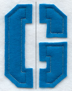Collegiate Letter G (Crafty Cut Applique) (5 Inch)