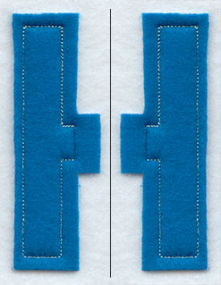 Collegiate Letter H (Crafty Cut Applique) (5 Inch)
