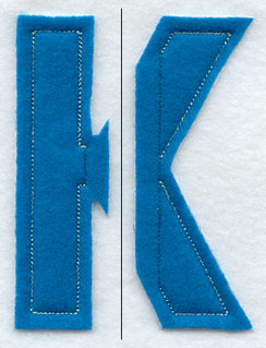 Collegiate Letter K (Crafty Cut Applique) (5 Inch)