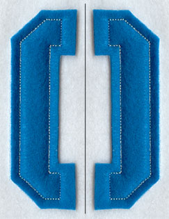 Collegiate Letter O (Crafty Cut Applique) (5 Inch)