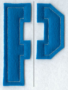 Collegiate Letter P (Crafty Cut Applique) (5 Inch)
