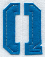 Collegiate Letter Q (Crafty Cut Applique) (5 Inch)