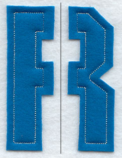 Collegiate Letter R (Crafty Cut Applique) (5 Inch)