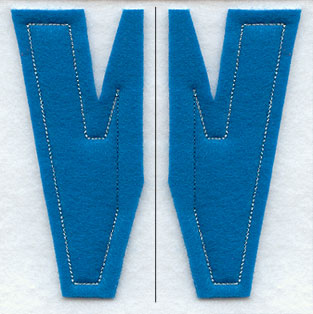 Collegiate Letter W (Crafty Cut Applique) (5 Inch)