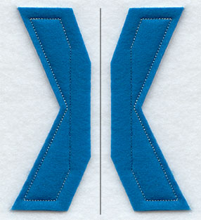 Collegiate Letter X (Crafty Cut Applique) (5 Inch)