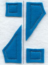 Collegiate Letter Z (Crafty Cut Applique) (5 Inch)