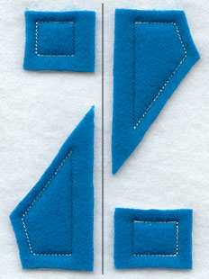 Collegiate Letter Z (Crafty Cut Applique) (5 Inch)