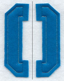 Collegiate Number 0 (Crafty Cut Applique) (5 Inch)