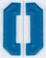 Collegiate Number 0 (Crafty Cut Applique) (5 Inch)