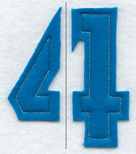Collegiate Number 4 (Crafty Cut Applique) (5 Inch)