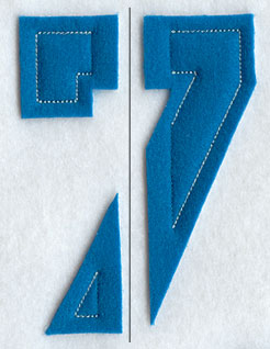 Collegiate Number 7 (Crafty Cut Applique) (5 Inch)