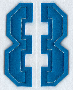 Collegiate Number 8 (Crafty Cut Applique) (5 Inch)