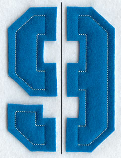 Collegiate Number 9 (Crafty Cut Applique) (5 Inch)