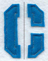 Collegiate Letter C (Crafty Cut Applique) (5 Inch)