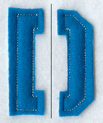 Collegiate Letter D (Crafty Cut Applique) (5 Inch)