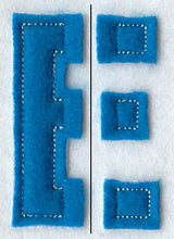 Collegiate Letter E (Crafty Cut Applique) (5 Inch)