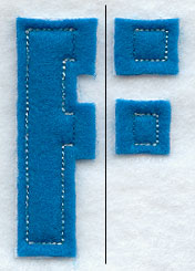 Collegiate Letter F (Crafty Cut Applique) (5 Inch)