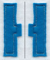 Collegiate Letter H (Crafty Cut Applique) (5 Inch)