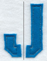 Collegiate Letter J (Crafty Cut Applique) (5 Inch)