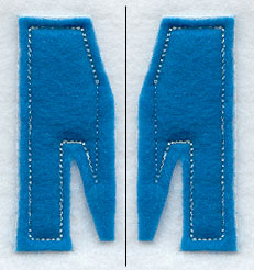 Collegiate Letter M (Crafty Cut Applique) (5 Inch)