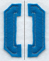Collegiate Letter O (Crafty Cut Applique) (5 Inch)
