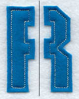 Collegiate Letter R (Crafty Cut Applique) (5 Inch)