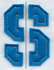 Collegiate Letter S (Crafty Cut Applique) (5 Inch)
