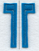 Collegiate Letter T (Crafty Cut Applique) (5 Inch)