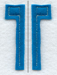 Collegiate Letter T (Crafty Cut Applique) (5 Inch)