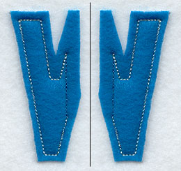 Collegiate Letter W (Crafty Cut Applique) (5 Inch)