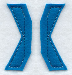 Collegiate Letter X (Crafty Cut Applique) (5 Inch)