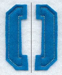 Collegiate Number 0 (Crafty Cut Applique) (5 Inch)
