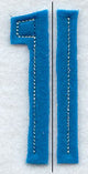 Collegiate Number 1 (Crafty Cut Applique) (5 Inch)