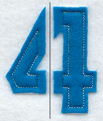 Collegiate Number 4 (Crafty Cut Applique) (5 Inch)