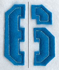Collegiate Number 6 (Crafty Cut Applique) (5 Inch)