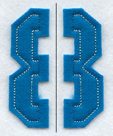 Collegiate Number 8 (Crafty Cut Applique) (5 Inch)