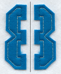 Collegiate Number 8 (Crafty Cut Applique) (5 Inch)