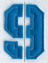 Collegiate Number 9 (Crafty Cut Applique) (5 Inch)