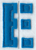 Collegiate Letter E (Crafty Cut Applique) (5 Inch)