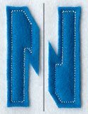 Collegiate Letter N (Crafty Cut Applique) (5 Inch)