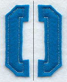 Collegiate Letter O (Crafty Cut Applique) (5 Inch)