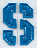 Collegiate Letter S (Crafty Cut Applique) (5 Inch)