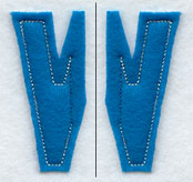 Collegiate Letter W (Crafty Cut Applique) (5 Inch)