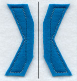 Collegiate Letter X (Crafty Cut Applique) (5 Inch)
