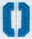 Collegiate Number 0 (Crafty Cut Applique) (5 Inch)