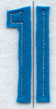Collegiate Number 1 (Crafty Cut Applique) (5 Inch)