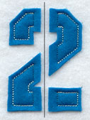 Collegiate Number 2 (Crafty Cut Applique) (5 Inch)