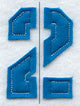 Collegiate Number 2 (Crafty Cut Applique) (5 Inch)