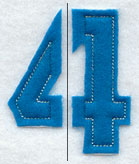 Collegiate Number 4 (Crafty Cut Applique) (5 Inch)