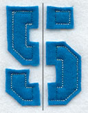 Collegiate Number 5 (Crafty Cut Applique) (5 Inch)